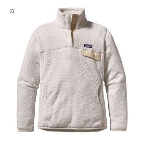 Patagonia white snap button fleece